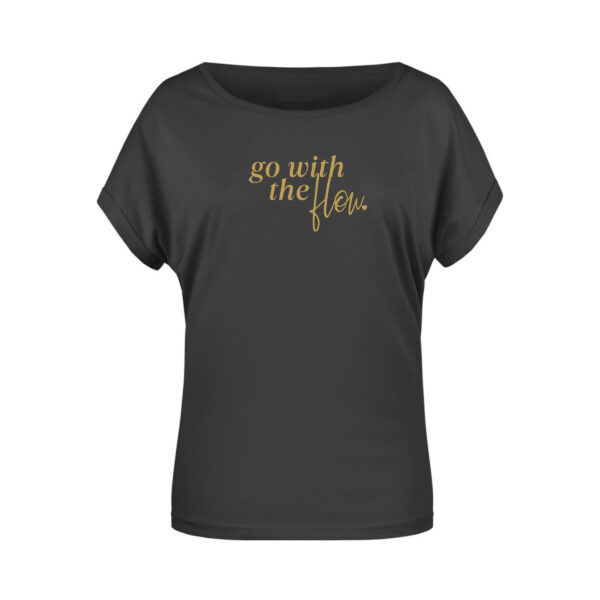 "go with the flow" <br>Shirt (Damen/Herren) – Bild 4