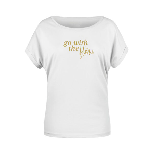 "go with the flow" <br>Shirt (Damen/Herren) – Bild 3
