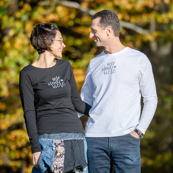 Sonderedition<br>"wir sind viele"<br>Langarmshirt (Damen/Herren)